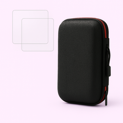 2 Glass Screen Protector + Carrying Bag for Retro Handheld Console