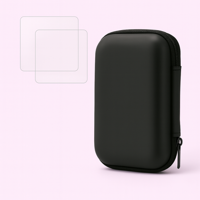 2 Glass Screen Protector + Carrying Bag for Retro Handheld Console